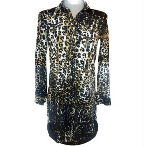 Leopard Print Long Sleeve Shirt/Dress
